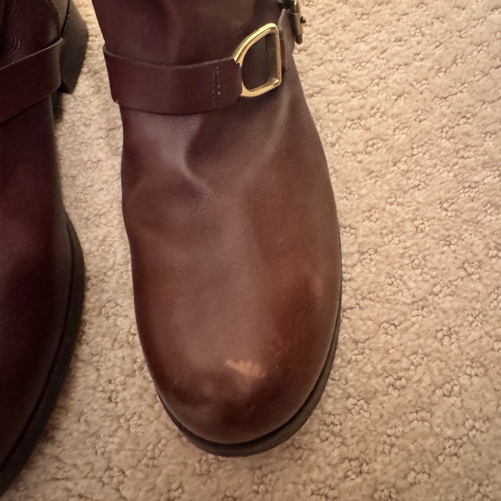 Ralph Lauren Collection Purple Label Zuri Brown Leather Riding Boots - Picture 5 of 10